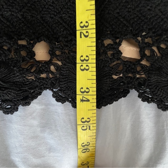 Skaist Taylor Black Knit Mini Dress over Silk Slip - Picture 10 of 11